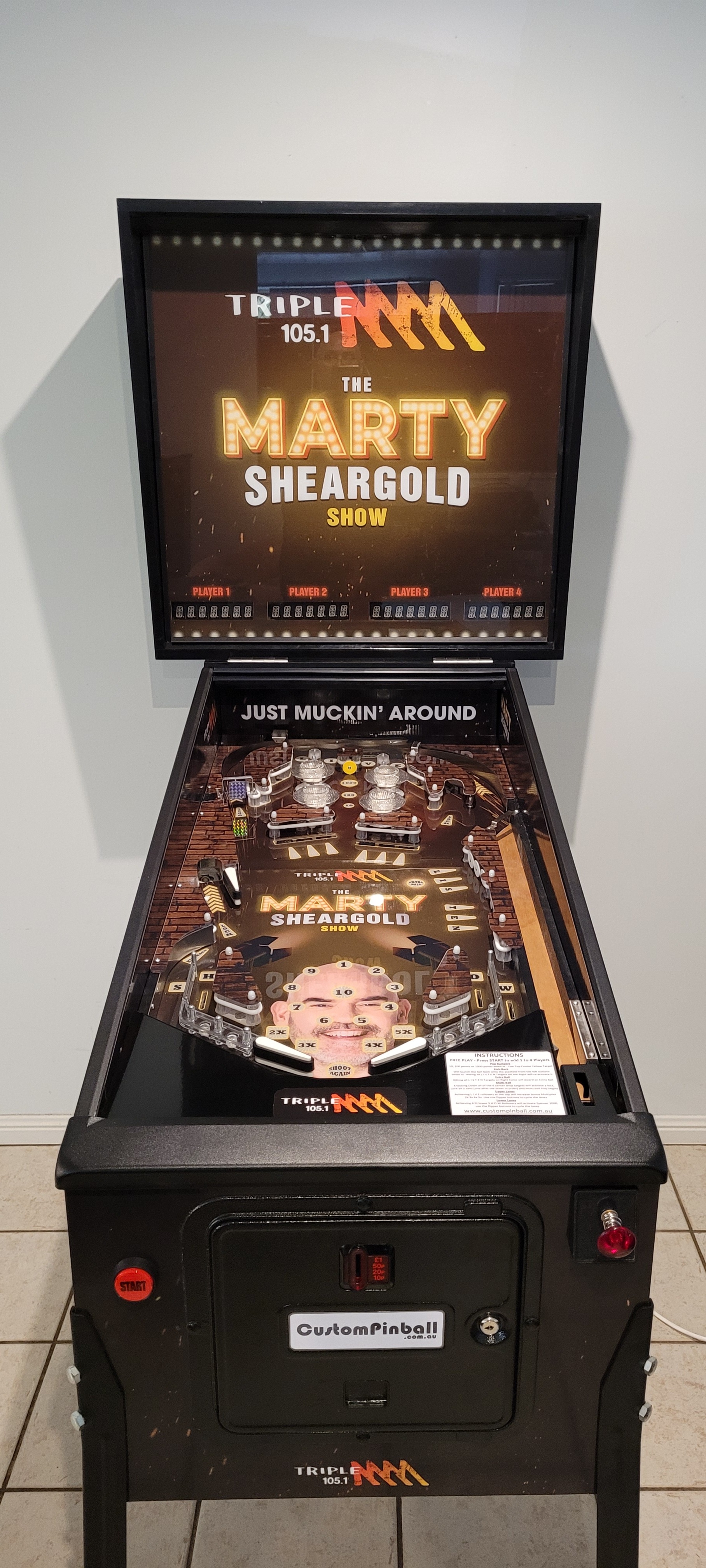 Triple M - Marty Sheargold Radio Show Custom Pinball