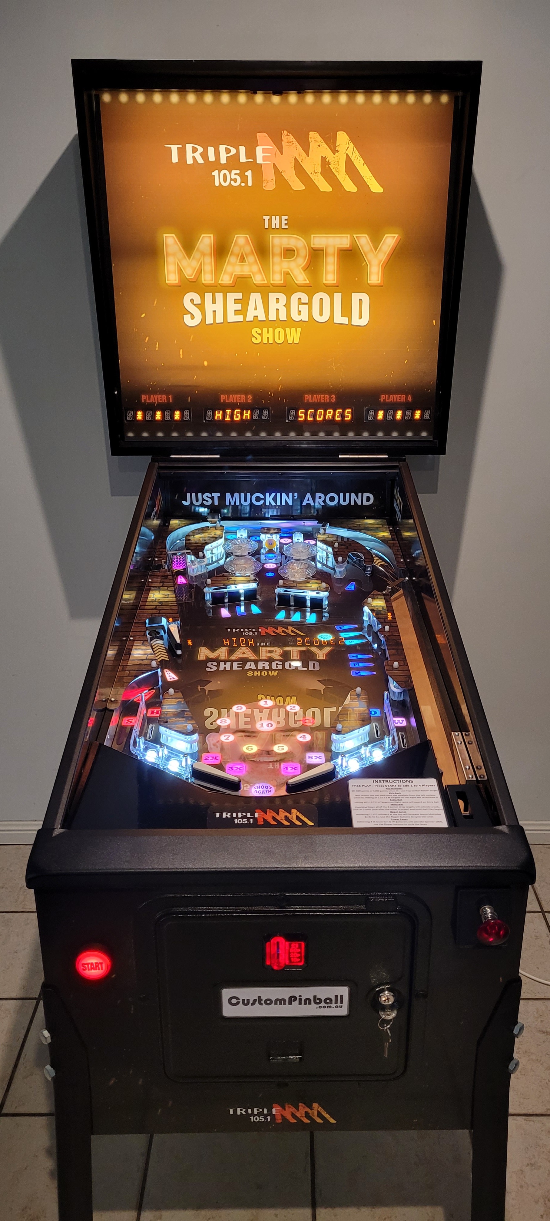 Triple M - Marty Sheargold Radio Show Custom Pinball