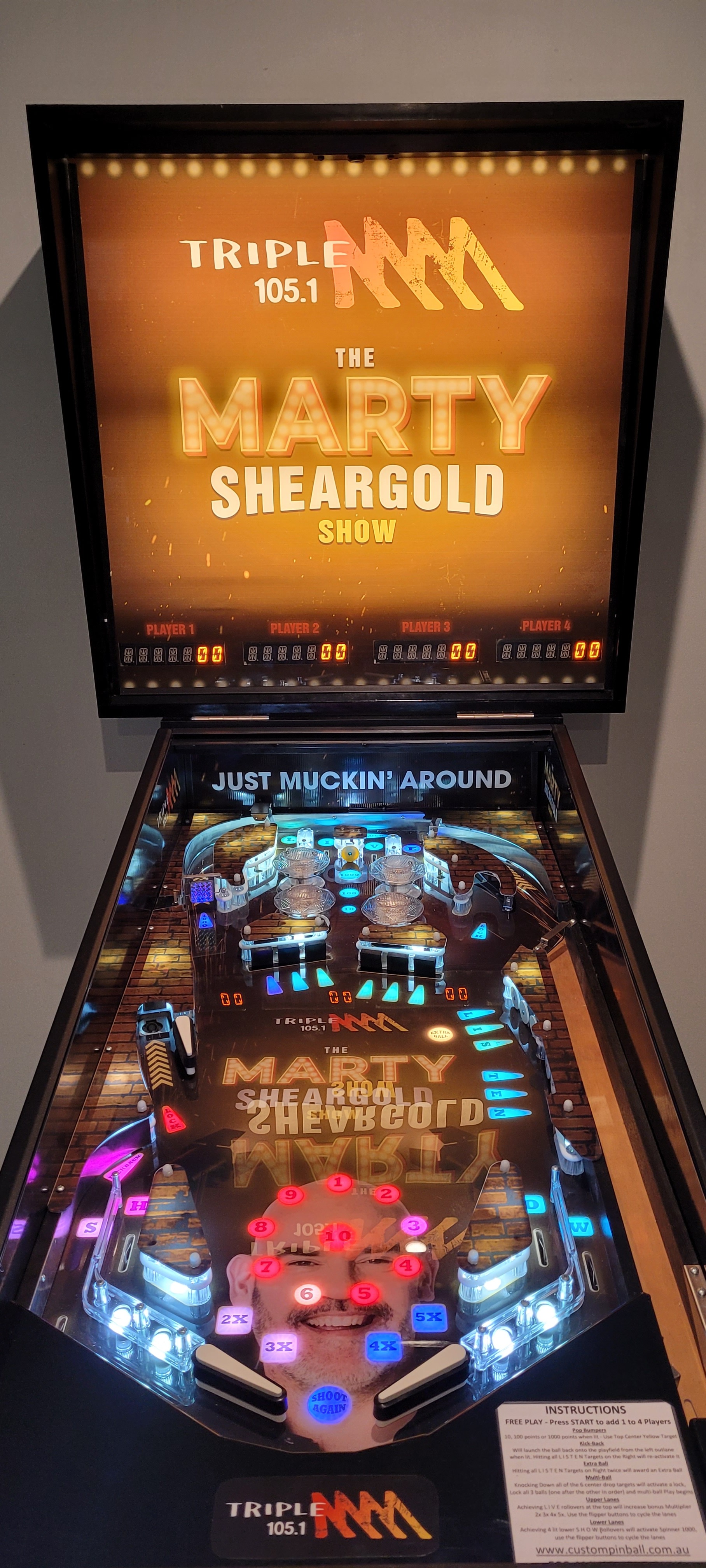 Triple M - Marty Sheargold Radio Show Custom Pinball