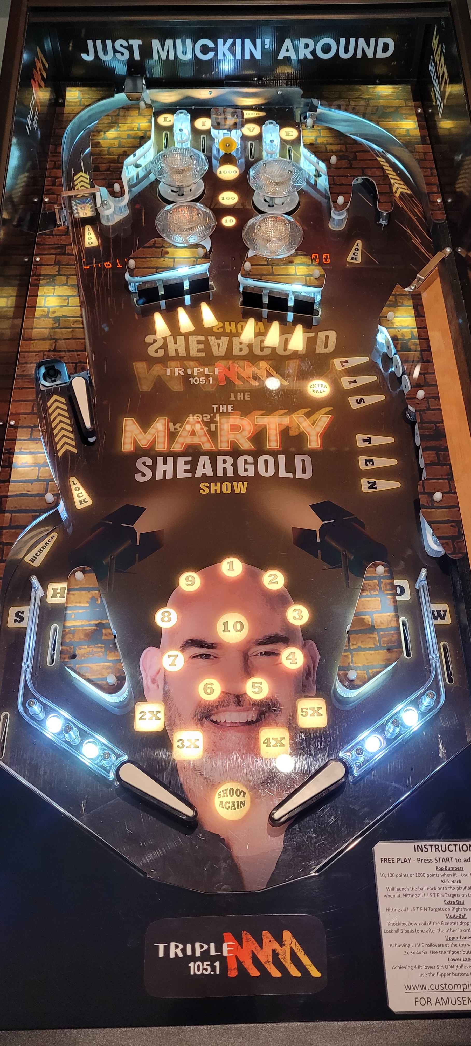 Triple M - Marty Sheargold Radio Show Custom Pinball